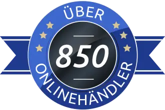 über 850 Onlinehändler